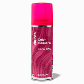 Spray pour cheveux rose fluo,