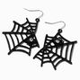 Rhinestone Spider Web 2&quot; Drop Earrings,