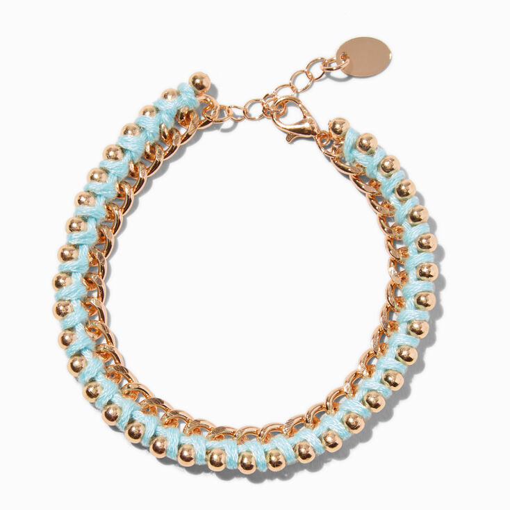 Gold-tone & Chunky Woven Chain Bracelet
