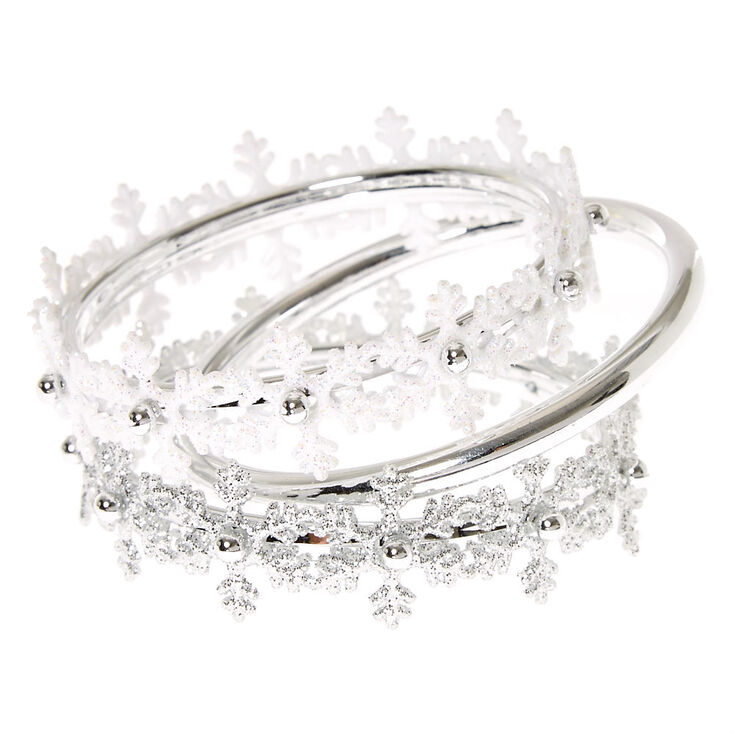 Kids Snowflake Bracelet Set Claire S Us Kids Snowflake Bracelet Set