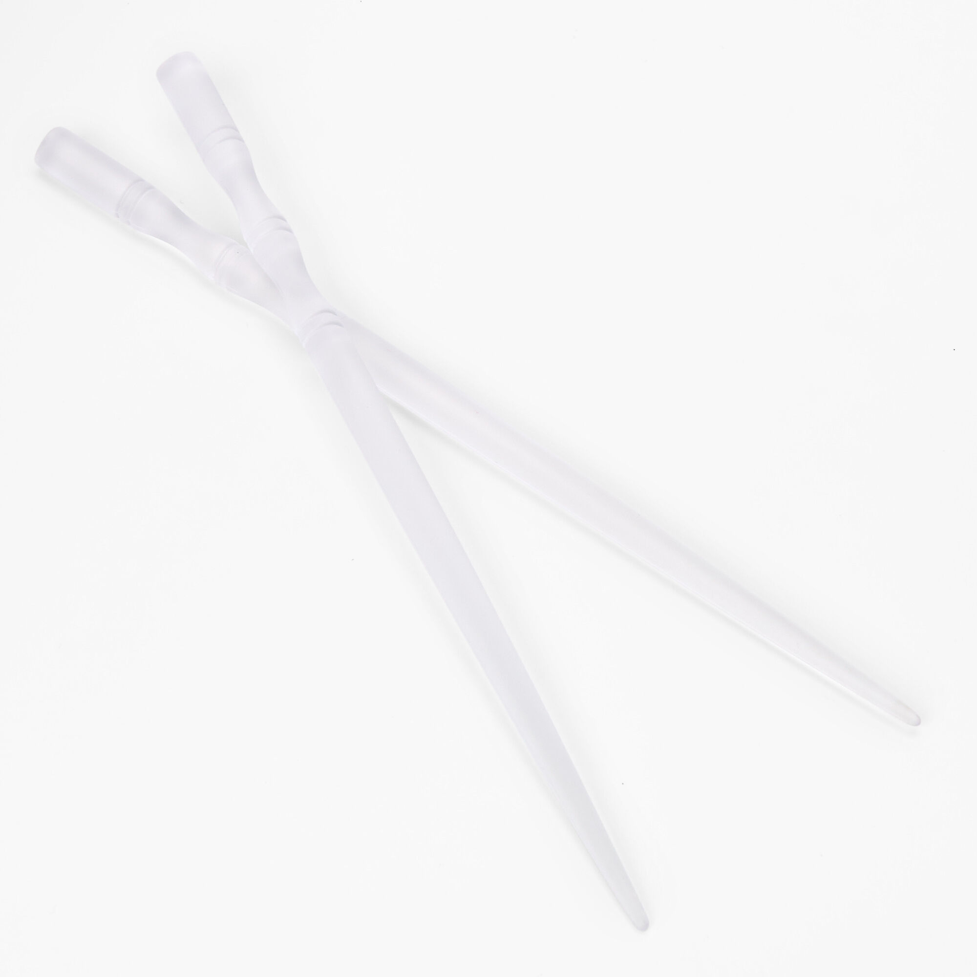 Claire's Baguettes à cheveux blanches effet givré - Lot de 2