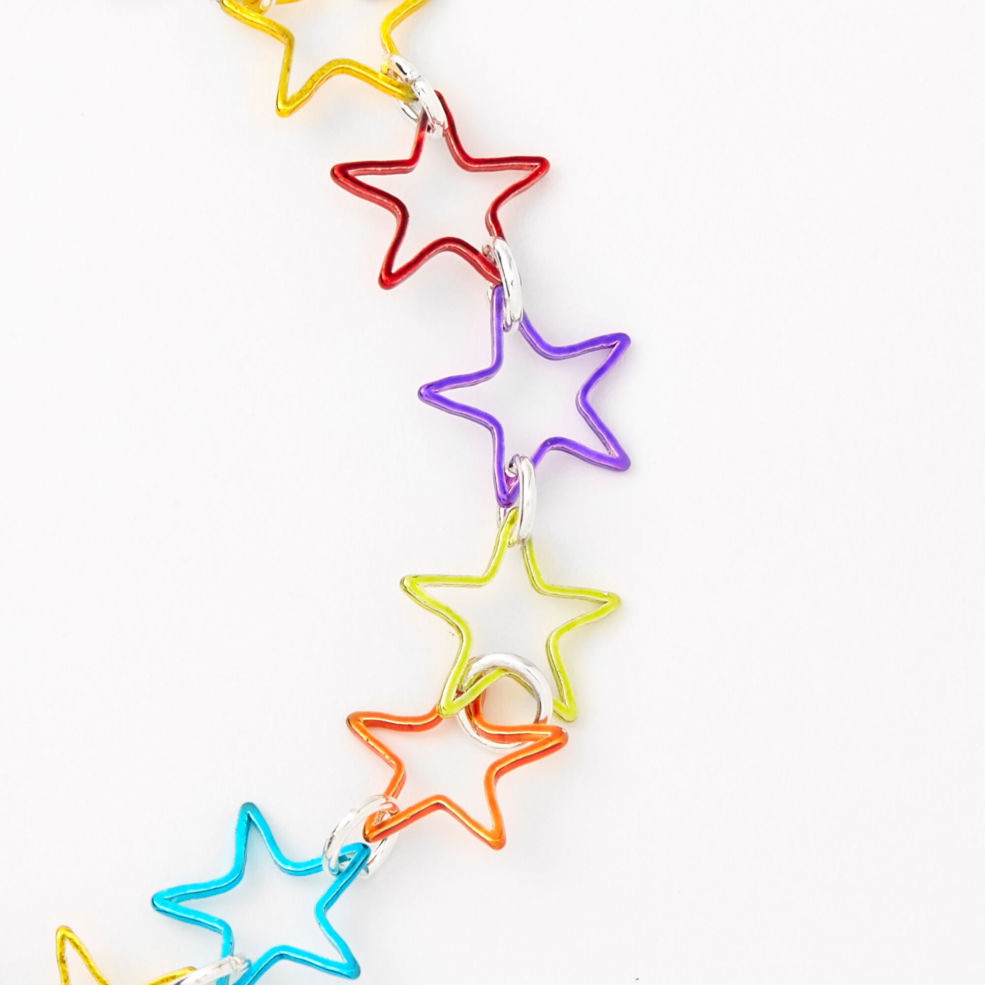 Rainbow Chrome Star Bracelet,