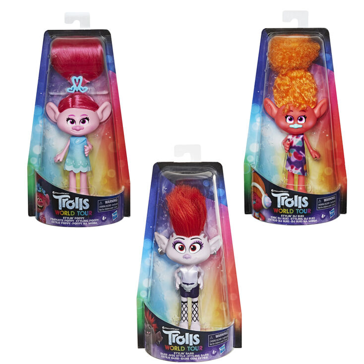 Trolls World Tour Stylin&rsquo; Doll &ndash; Styles May Vary,