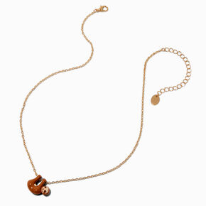 Swinging Sloth Pendant Necklace,