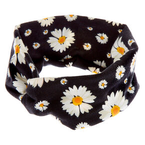 Daisy Twisted Headwrap - Black,