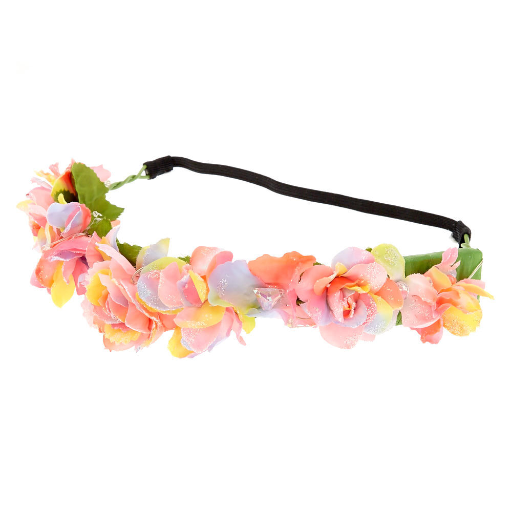 Light Up Rainbow Flower Crown