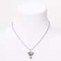 Collier &agrave; pendentif c&oelig;ur dauphin d&rsquo;humeur couleur argent&eacute;e,