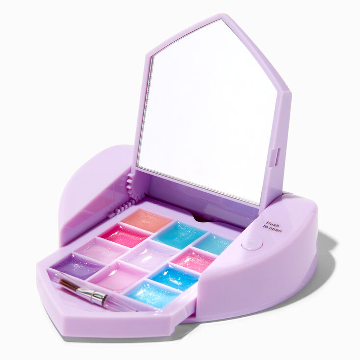 Claire&#39;s Club Purple Butterfly Bling Heart Mechanical Lip Gloss Set,