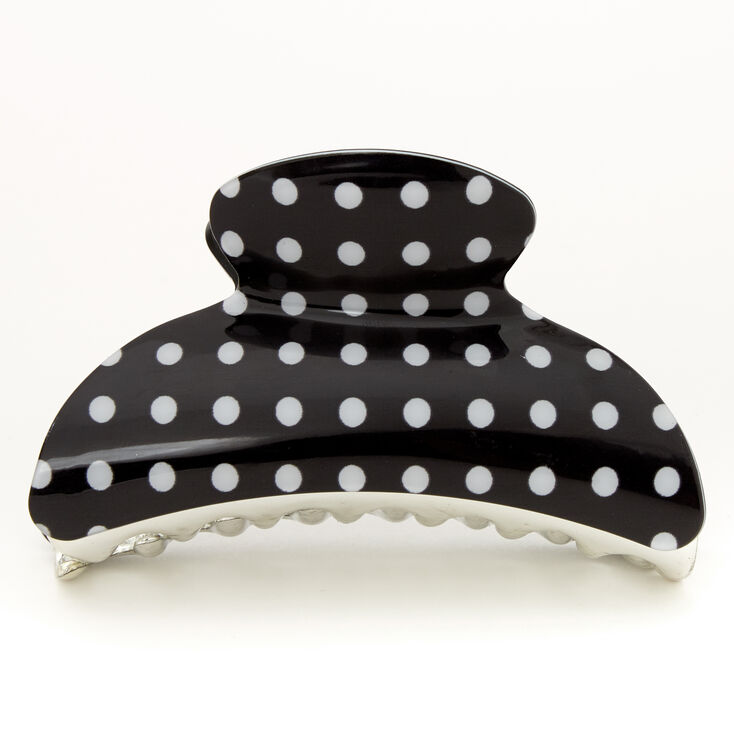 Pince &agrave; cheveux &agrave; pois de taille moyenne - Noir,