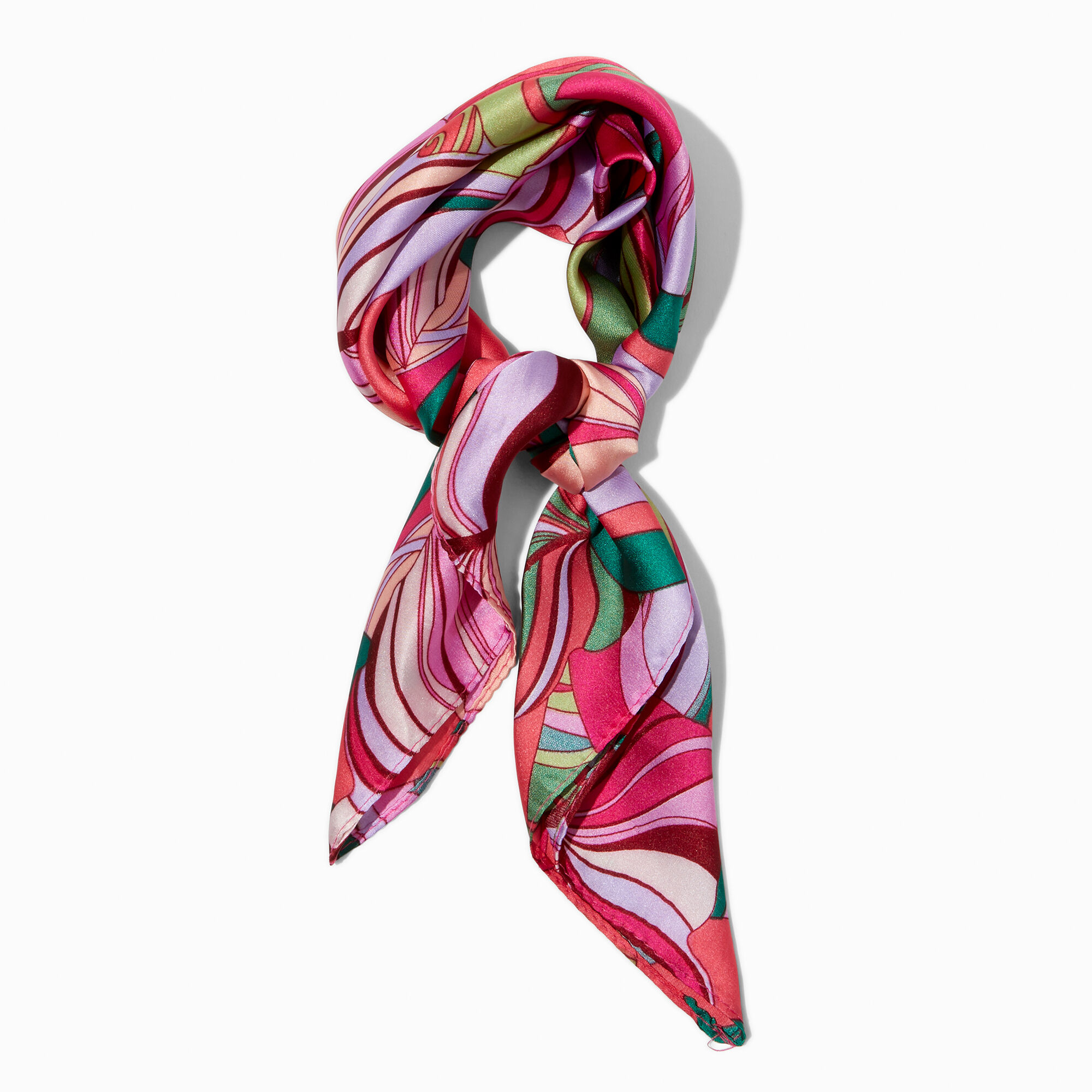 Bandeau soyeux palmier tropical rose,
