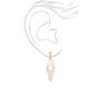 Rose Gold 2&quot; Clip On Drop Earrings,