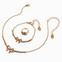 Claire&#39;s Club Special Occasion Bow Gold-tone Jewelry Set - 3 Pack,