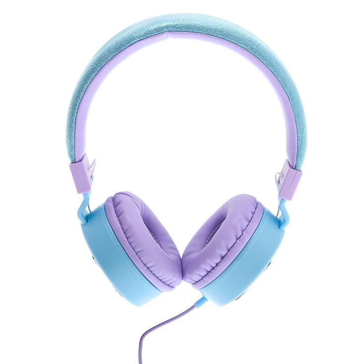 Snowflake Bling Headphones - Blue,