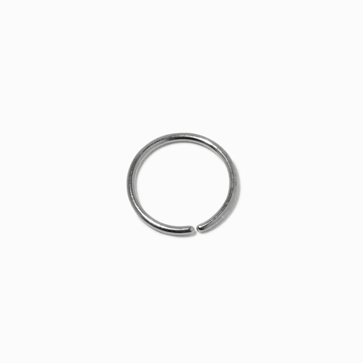 20G Silver-tone Stainless Steel Mixed Nose Rings - 3 Pack,
