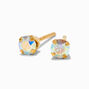 9ct Yellow Gold 3mm AB Crystal Studs Ear Piercing Kit with After Care Lotion,