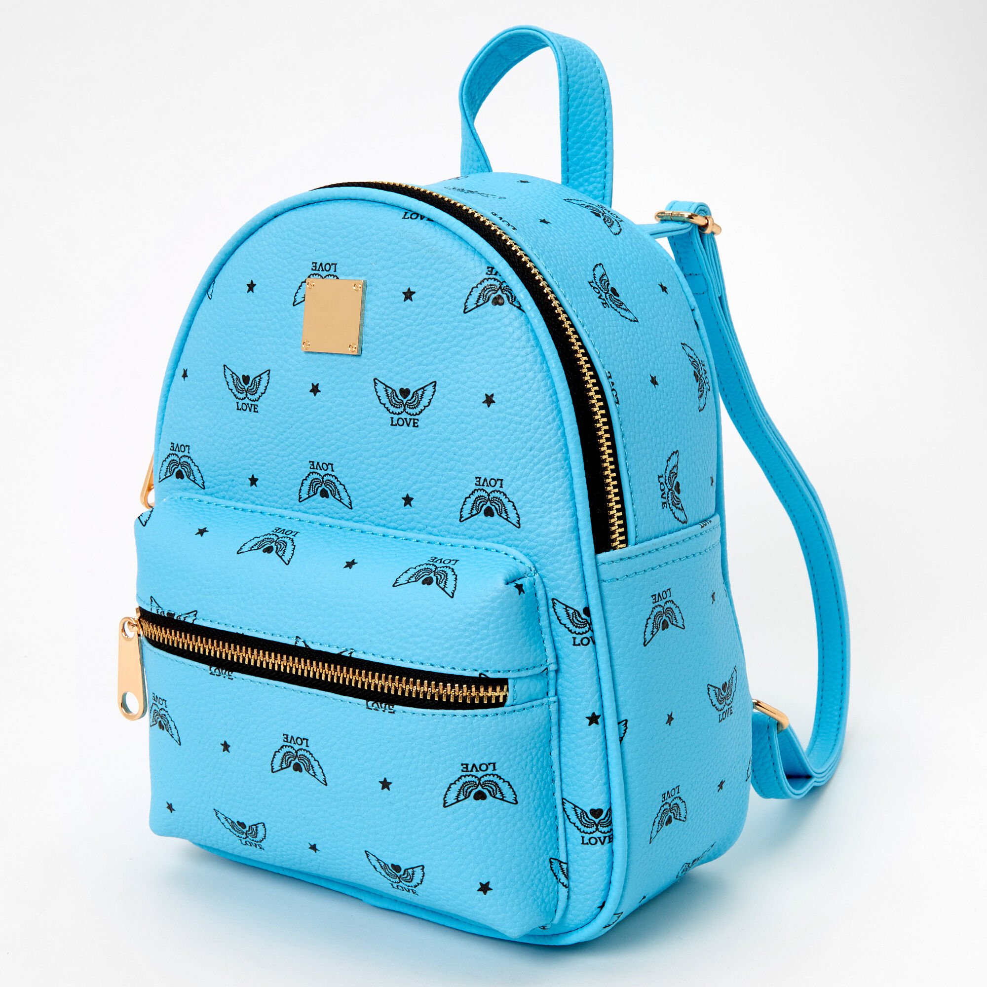 Blue Love Angel Wings Small Backpack