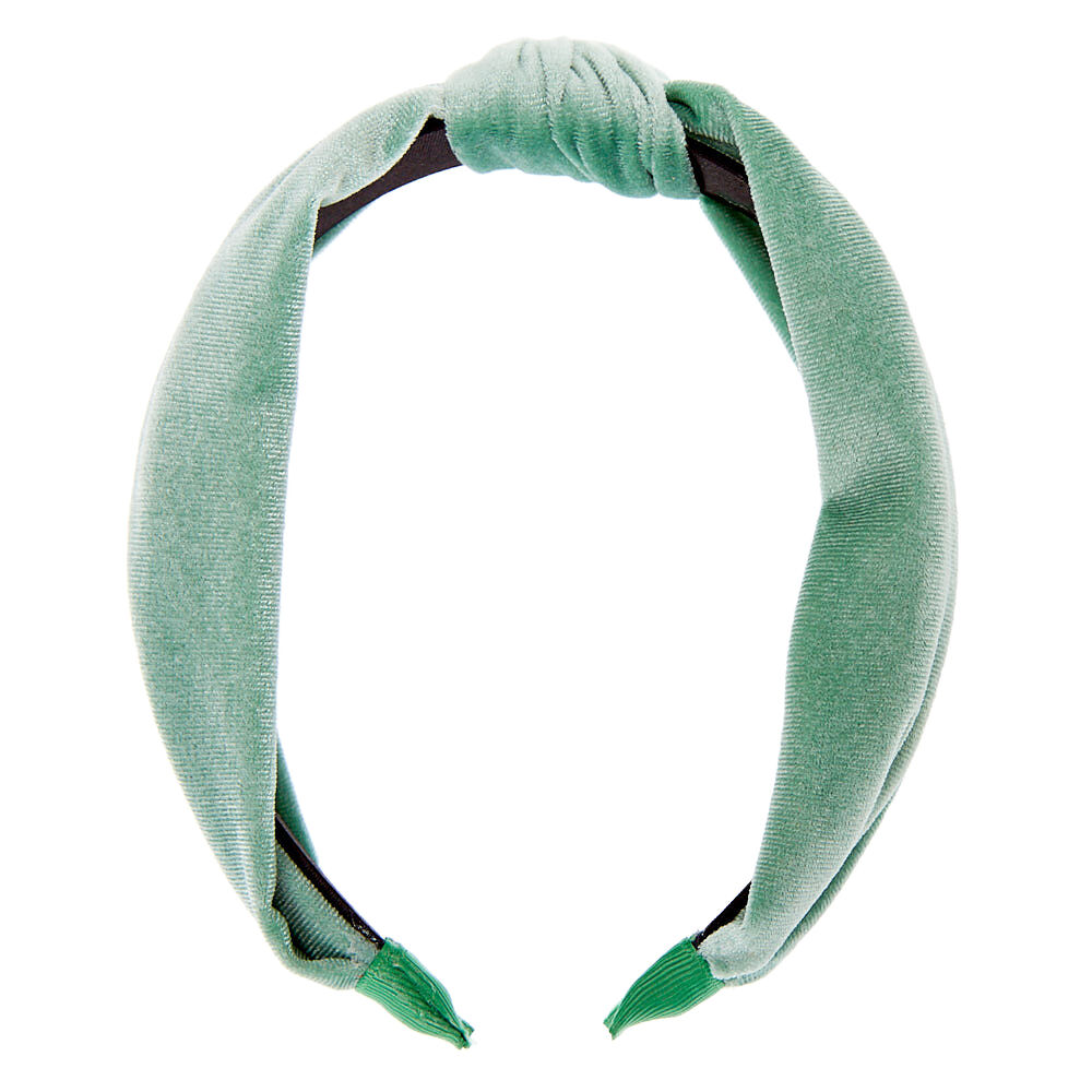 Velvet Knotted Headband - Mint,