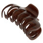 Large Wood Effect Hair Claw - Brown,