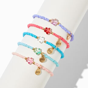 Best Friends Pastel Star Seed Bead Stretch Bracelets - 5 Pack,