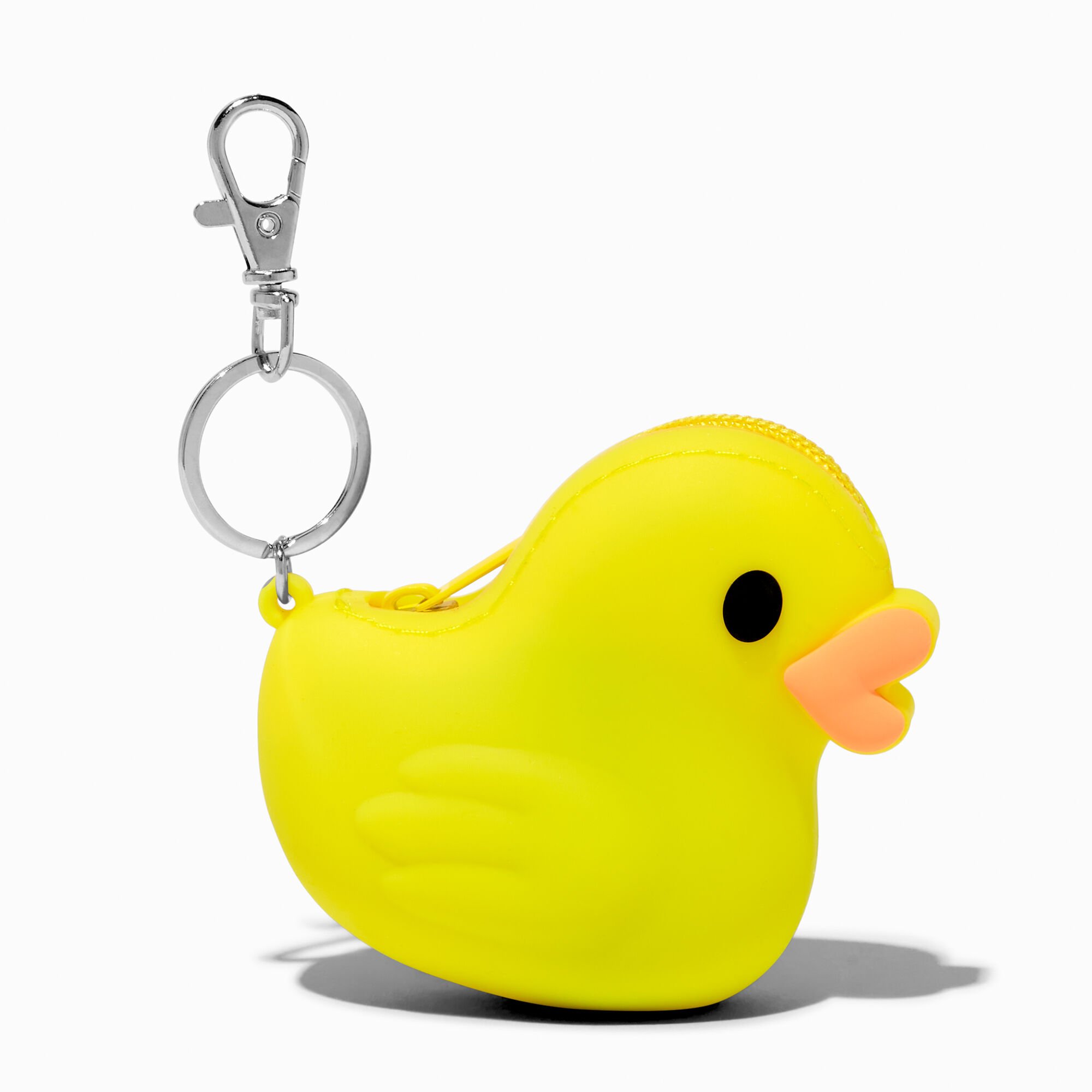 View Claires Duck Jelly Coin Purse Keyring Yellow information