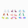 Mixed Dinosaur Silver Stud Earrings - 9 Pack,