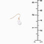 White Pearl 0.5&quot; Gold-tone Drop Earrings,