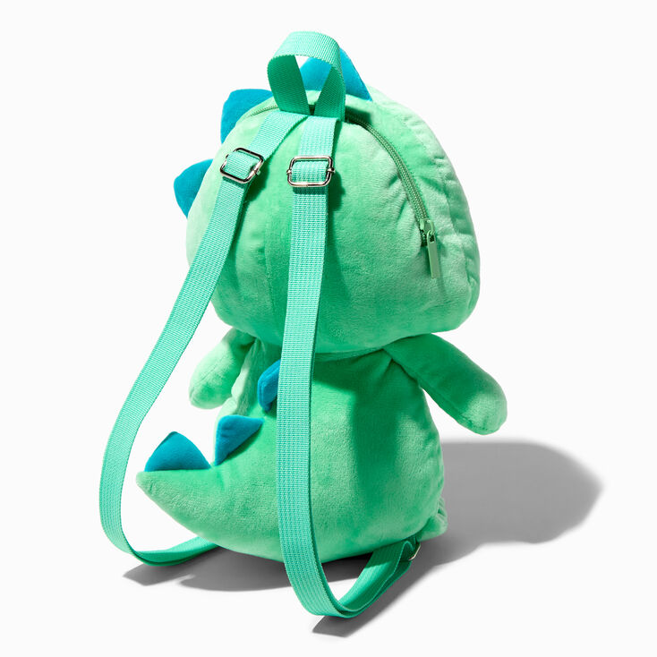 Claire&#39;s Club Plush Green Dinosaur Mini Backpack,