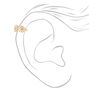 Gold-tone &amp; White Daisies Ear Cuff,