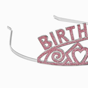 Pink Birthday Girl Glitter Tiara,