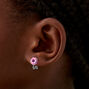 Frosted Donuts Clip-On Stud Earrings - 6 Pack,