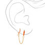 18k Gold Plated One 10MM Enamel Twist Hoop Connector Earring,