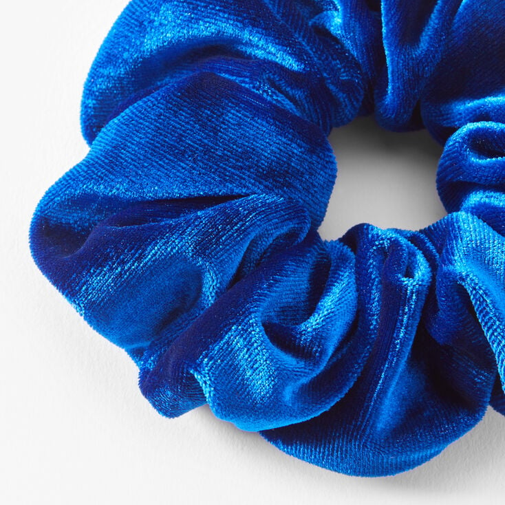 Medium Velvet Hair Scrunchie - Royal Blue,