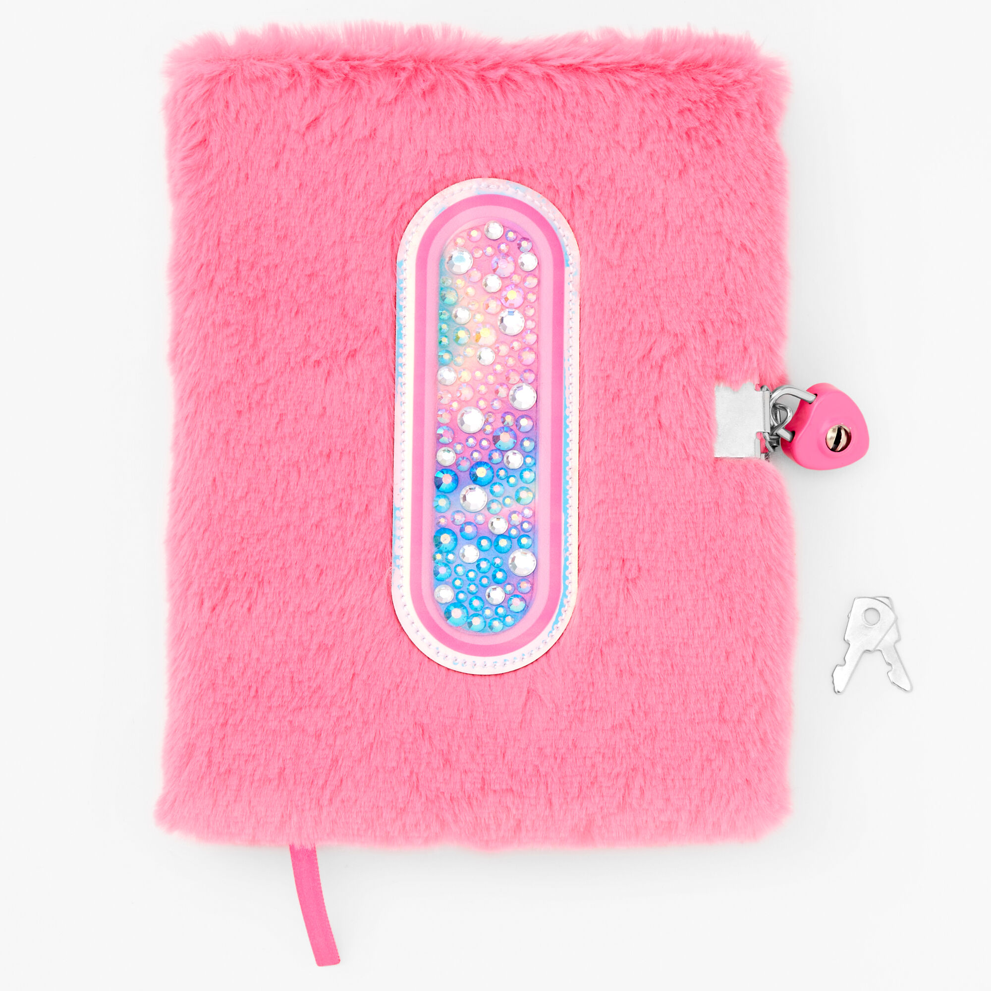 Bejeweled Initial Fuzzy Lock Diary - I,