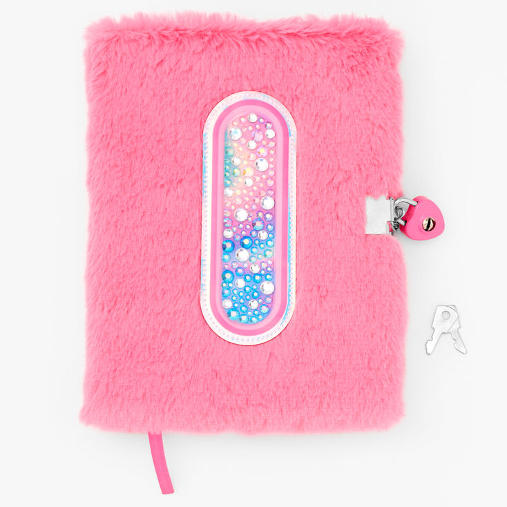 Bejeweled Initial Fuzzy Lock Diary - I,