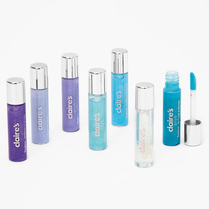 Gloss &agrave; paillettes tons froids Claire&#39;s&nbsp;Club - Lot de 7,