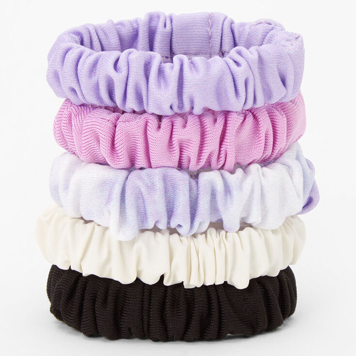 Ribbed Knit Hair Scrunchies - 5 Pack,