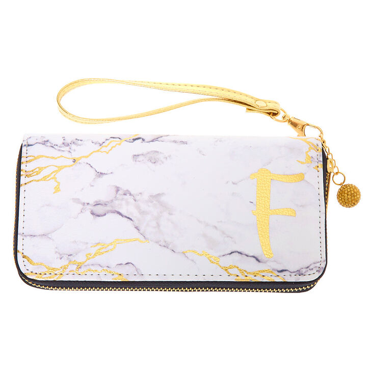 Claire's Pochette poignet couleur marbré à initiale - F
