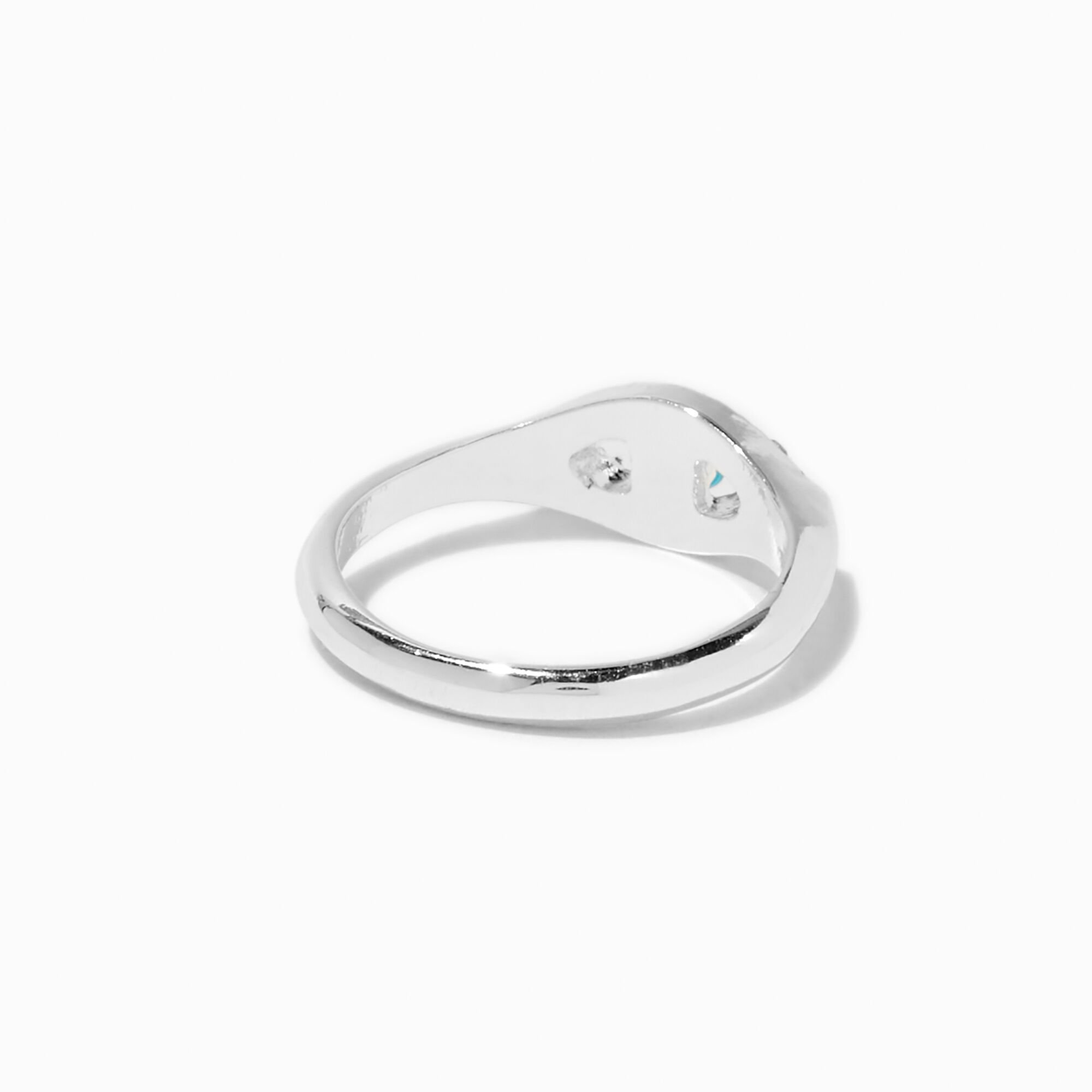 Silver-tone Pavé Evil Eye Ring,
