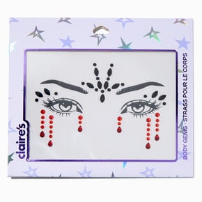 Black &amp; Red Drip Eye Gems,