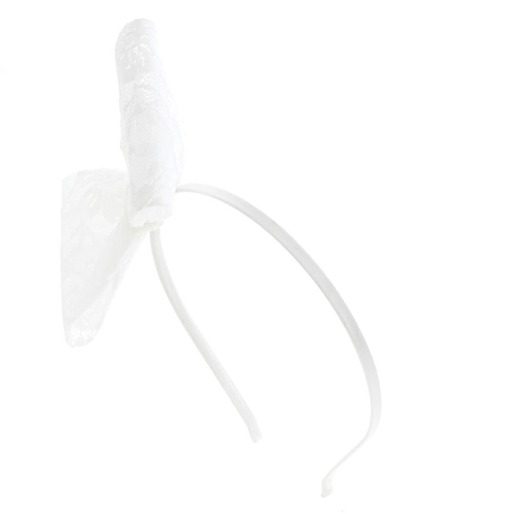 Big white bow headband clearance