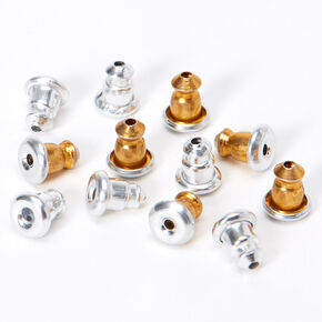 Multi Bullet Earring Backs - 12 Pack,