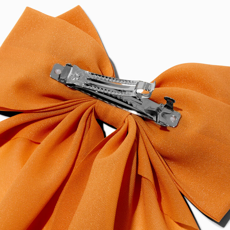 Peach Long Tail Hair Bow Clip,