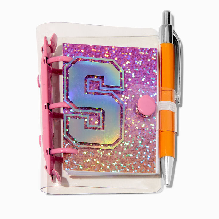 Mini Initial Glitter Diary - S,