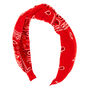 Bandana Knotted Headband - Red,