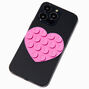 Support adh&eacute;sif pour coque de portable &agrave; ventouse en silicone c&oelig;ur rose,