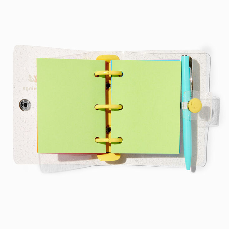 &quot;Big Ideas Have Small Beginnings&quot; Mini Glitter Journal Notebook,