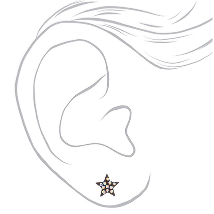 Clous d&#39;oreilles c&eacute;lestes en m&eacute;taux mixtes - Lot de 6,