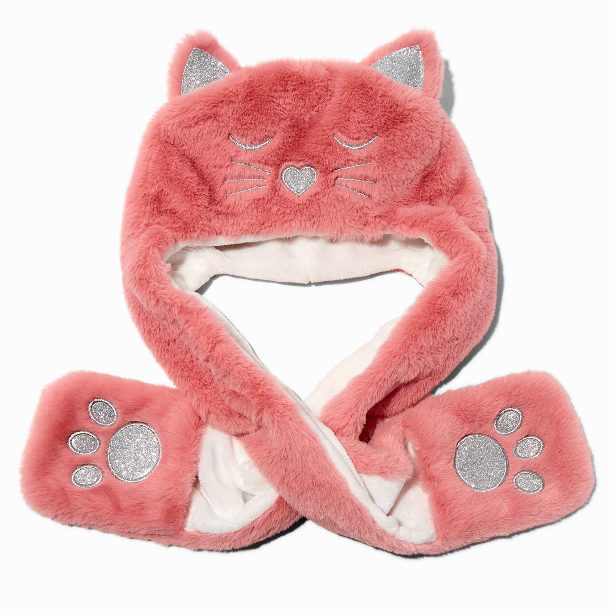 Claire's Club Mauve Cat Plush Headscarf,