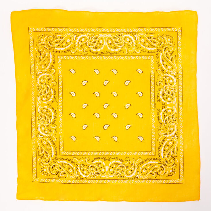 Paisley Bandana Headwrap - Mustard,