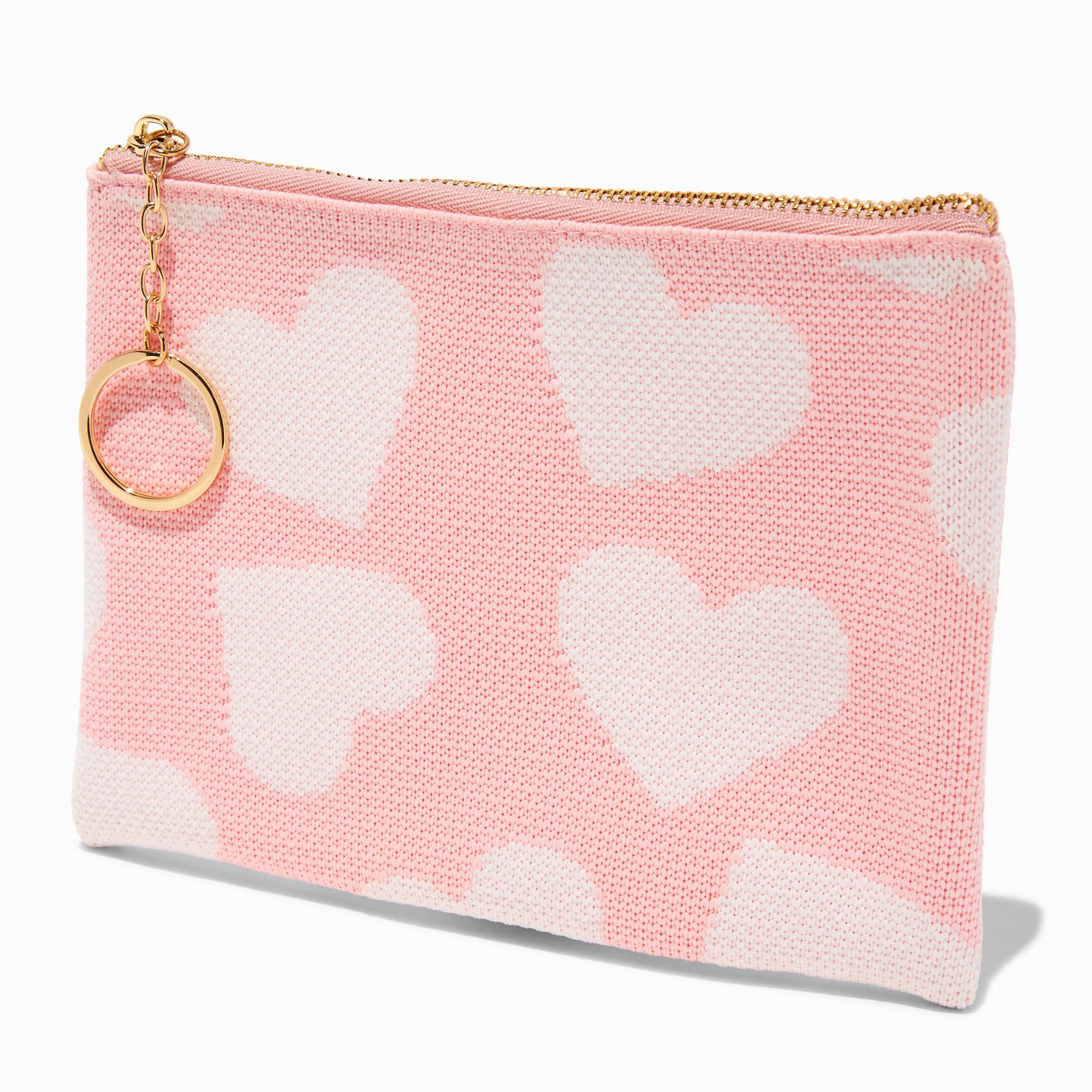 Pink Heart Catchall Clutch,